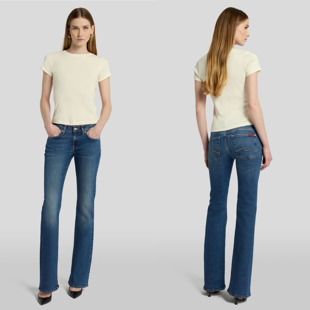 7 For All Mankind Blue Bootcut Jeans